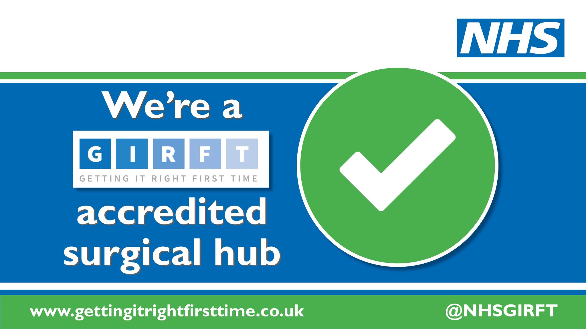 Image saying we're a GIRFT accredited hub