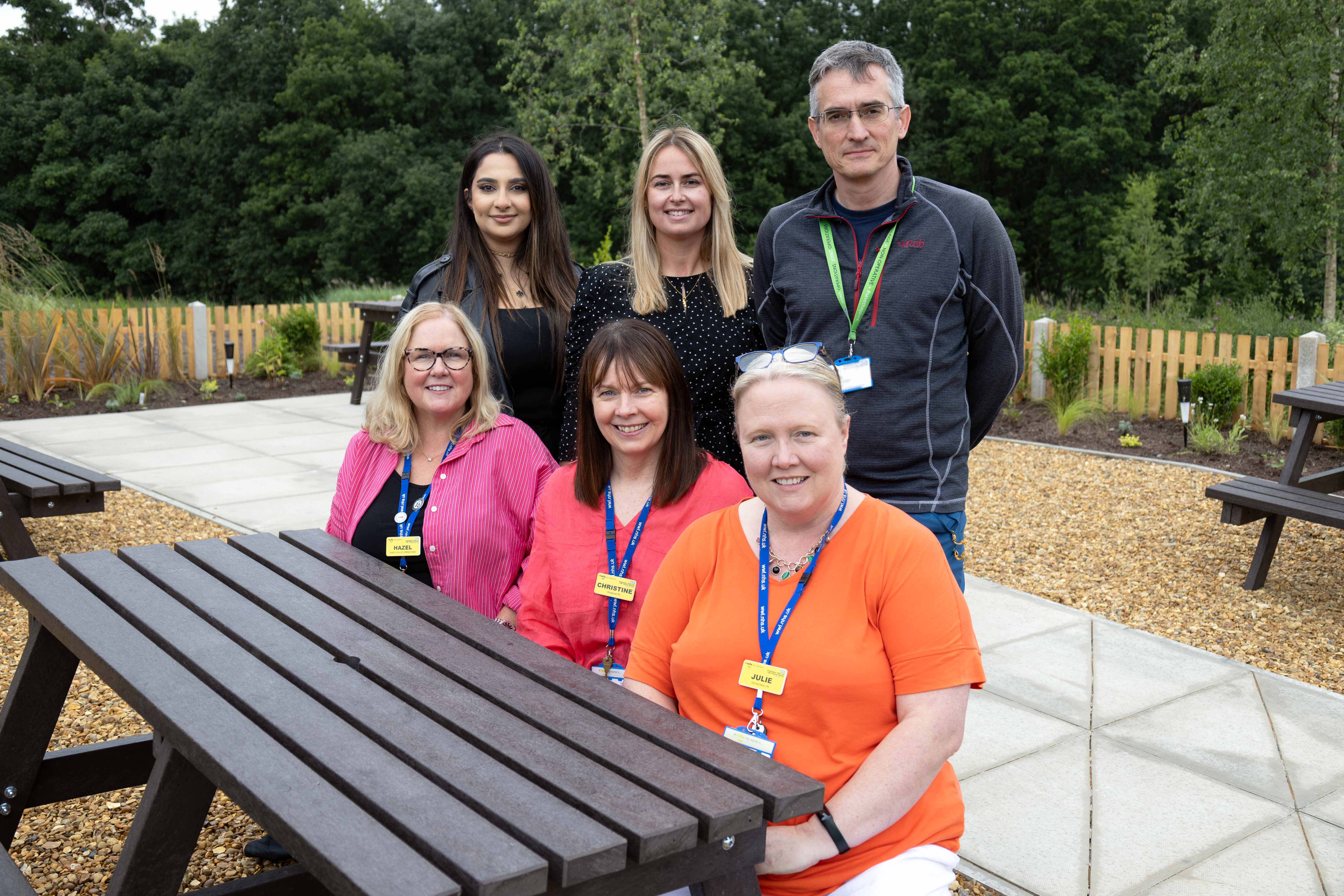 Staff sat on new WWL staff benches