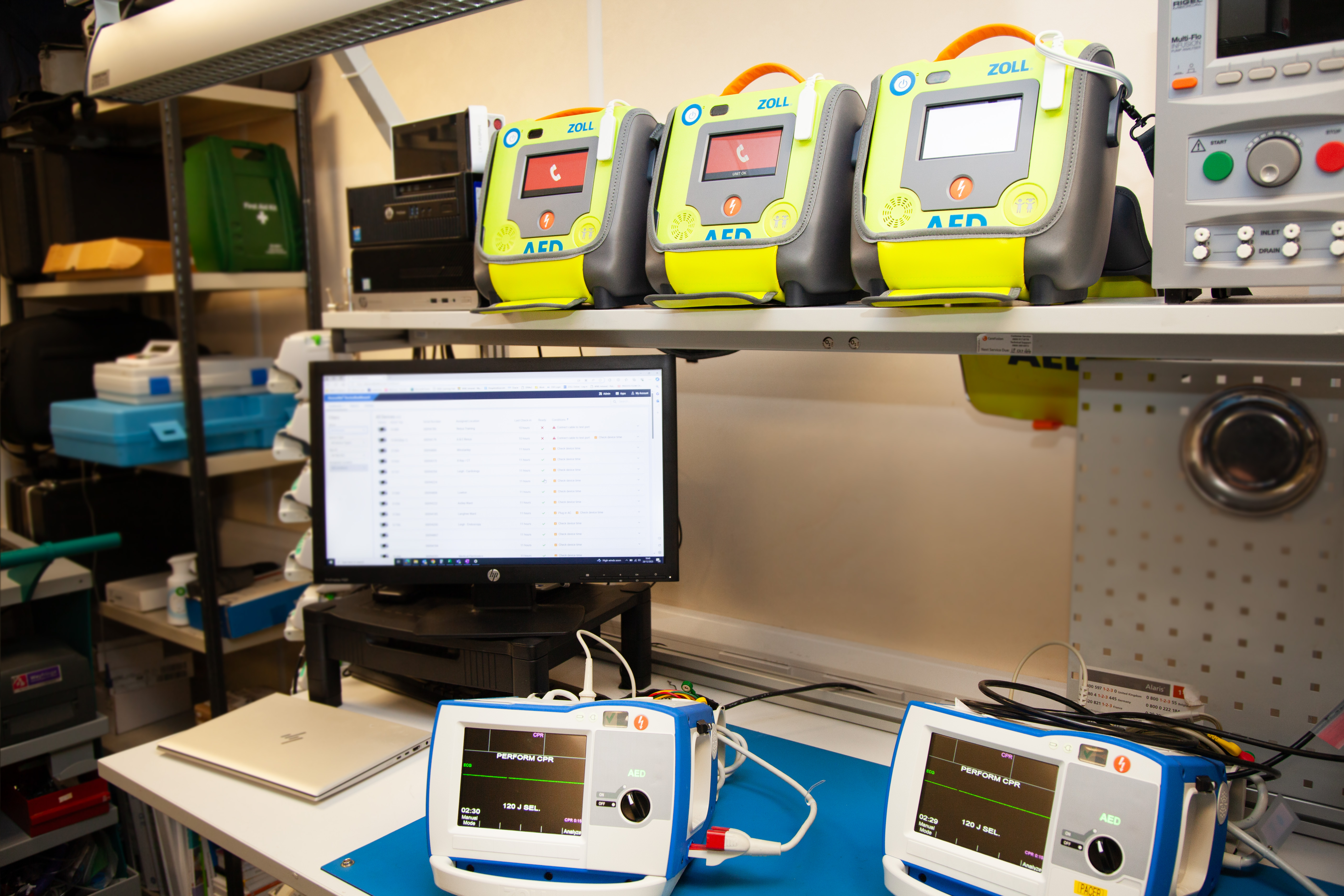 Image of defibrillators used across WWL