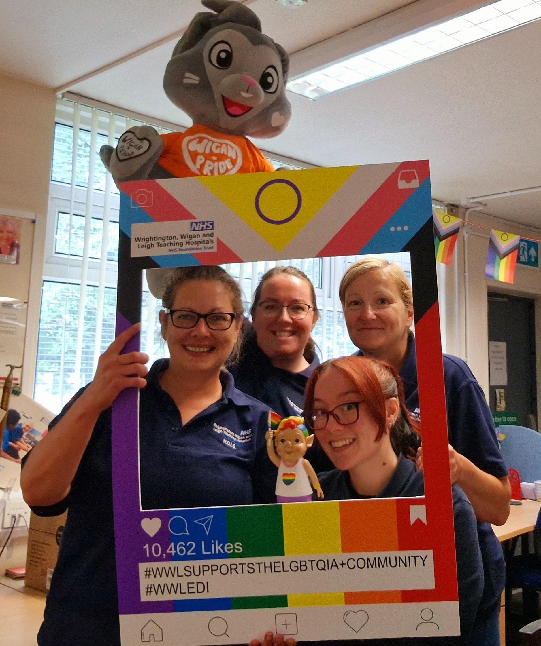 WWL Health Outreach and Inclusion Service celebrating Wigan Pride 2022